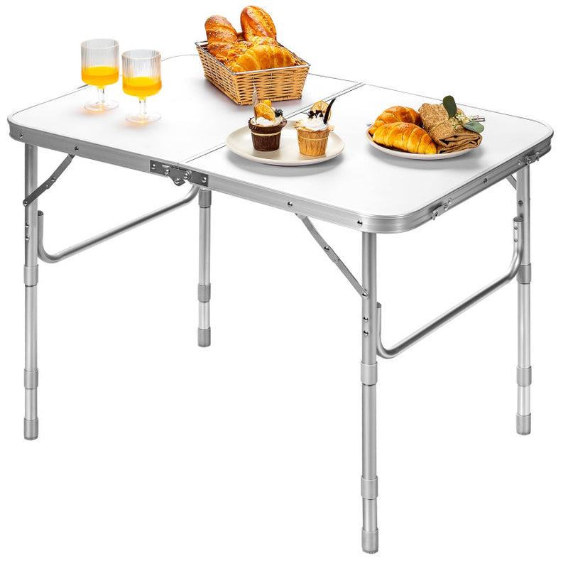 Professional title: "Portable Aluminum Folding Camping Table with Adjustable Height for Outdoor and Indoor Use"