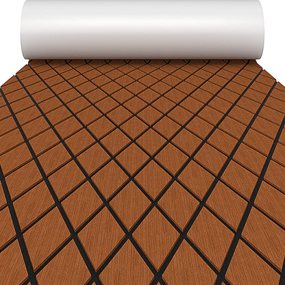 Professional title: "Brown EVA Foam Boat Decking Sheet with Diamond Pattern for Boats and Surfboards"