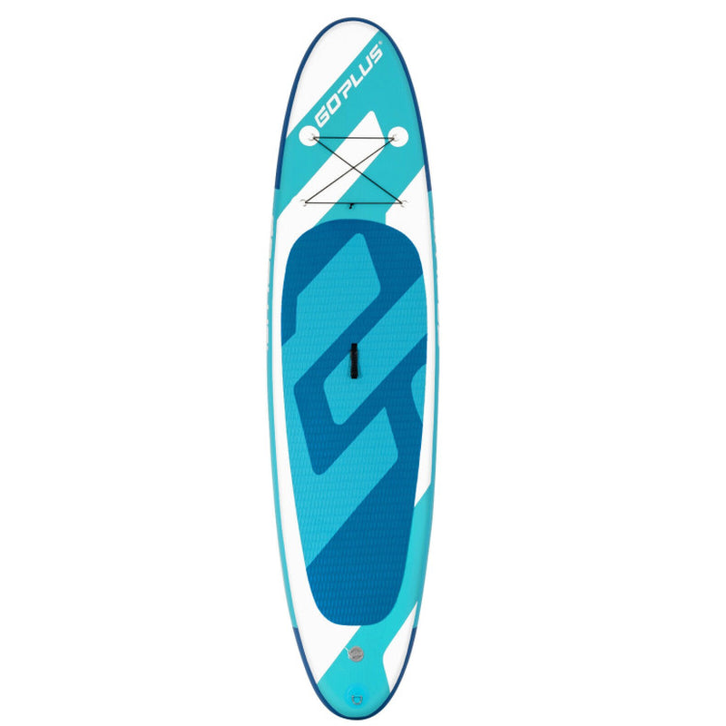 Professional title: ```11-Foot Inflatable Stand-Up Paddle Board Set with Aluminum Paddle - Light Blue```