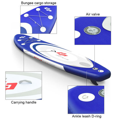 Professional title: "10-Foot Inflatable Stand-Up Paddle Surfboard Set with Carrying Bag"