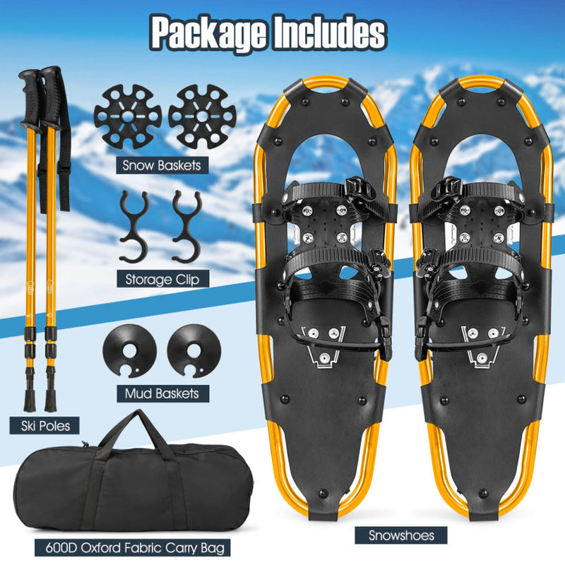 Professional title: "21-Inch Lightweight Terrain Snowshoes with 4-in-1 Flexible Pivot System"