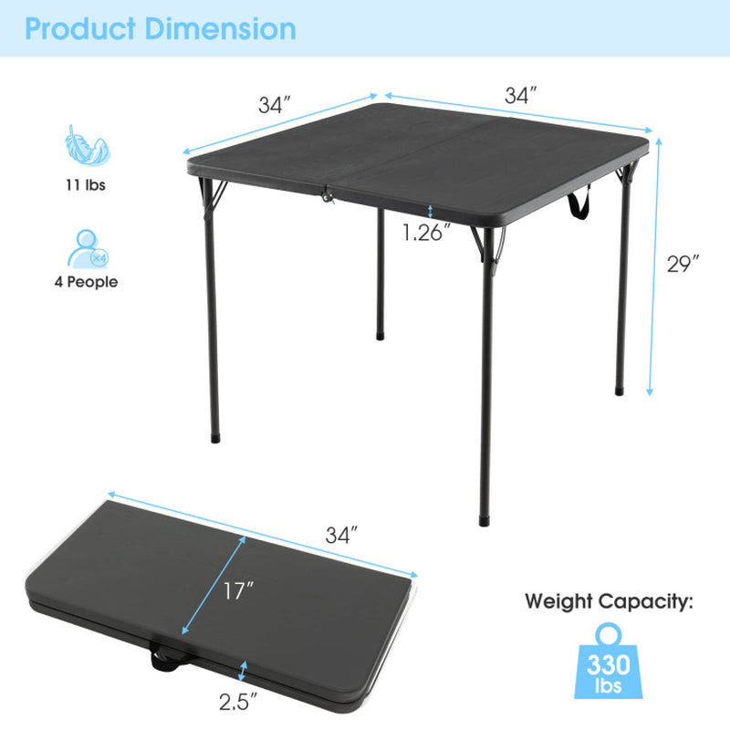 Professional title: ```Portable Camping Table with Weather-Resistant HDPE Tabletop and Corrosion-Resistant Steel Frame in White```