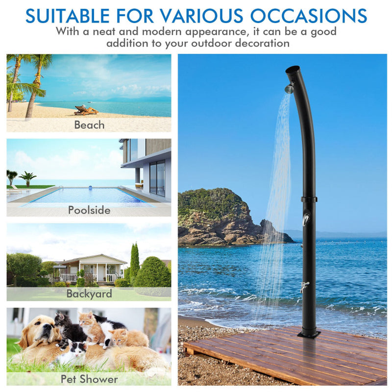 Professional title: ```7.2-Foot Solar-Powered Outdoor Shower with 360-Degree Rotating Shower Head```