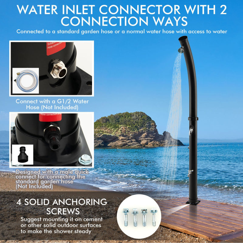 Professional title: ```7.2-Foot Solar-Powered Outdoor Shower with 360-Degree Rotating Shower Head```