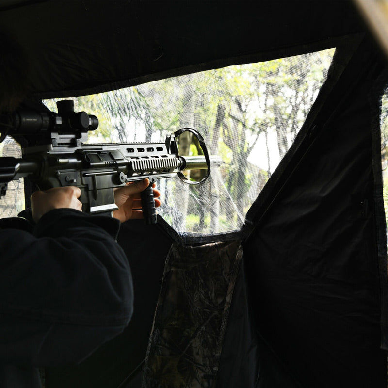 Professional title: "Portable Pop-Up Ground Tent for 3 People with Gun Ports and Carrying Bag"