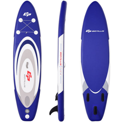 Professional title: "10-Foot Inflatable Stand-Up Paddle Surfboard Set with Carrying Bag"