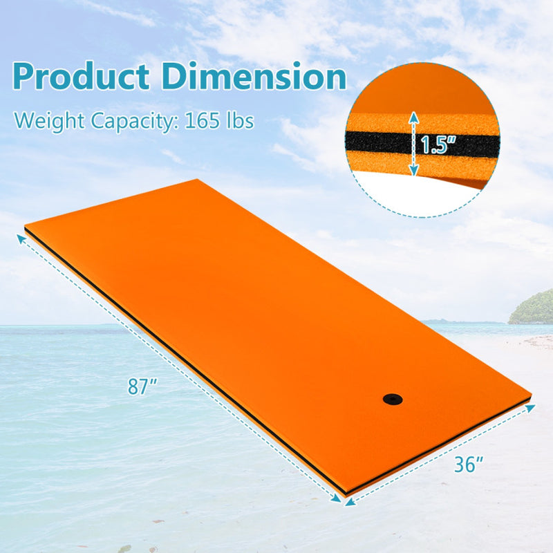 Professional title: "Yellow Tear-Proof 3-Layer Relaxing Water Mat"