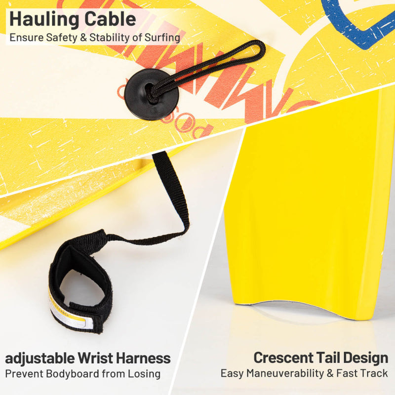 Professional title: "High-Quality Lightweight Surfboard with Premium Wrist Leash - Medium Size"