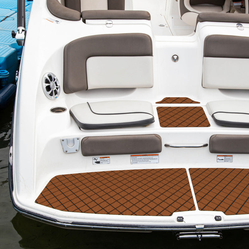 Professional title: "Brown EVA Foam Boat Decking Sheet with Diamond Pattern for Boats and Surfboards"