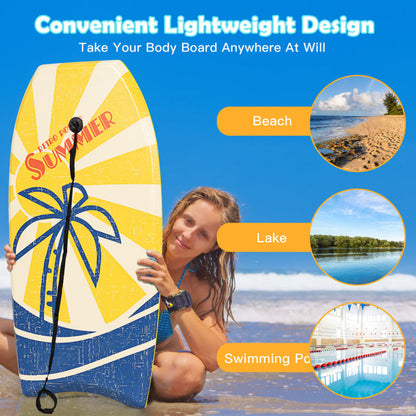 Professional title: "High-Quality Lightweight Surfboard with Premium Wrist Leash - Medium Size"