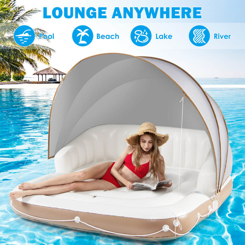 Professional title: "Premium Inflatable Pool Float Lounge for Relaxing and Swimming"