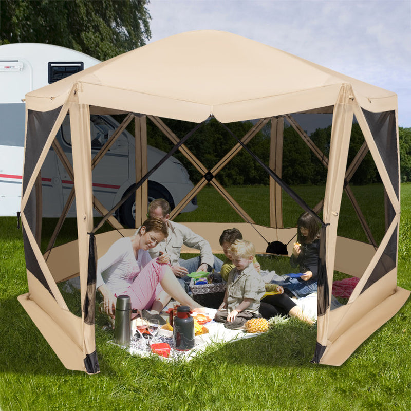 Professional title: "Portable 11.5 X 11.5 FT Green Pop-Up Screen House Tent with Carrying Bag"