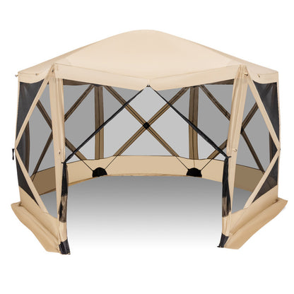 Professional title: "Portable 11.5 X 11.5 FT Green Pop-Up Screen House Tent with Carrying Bag"