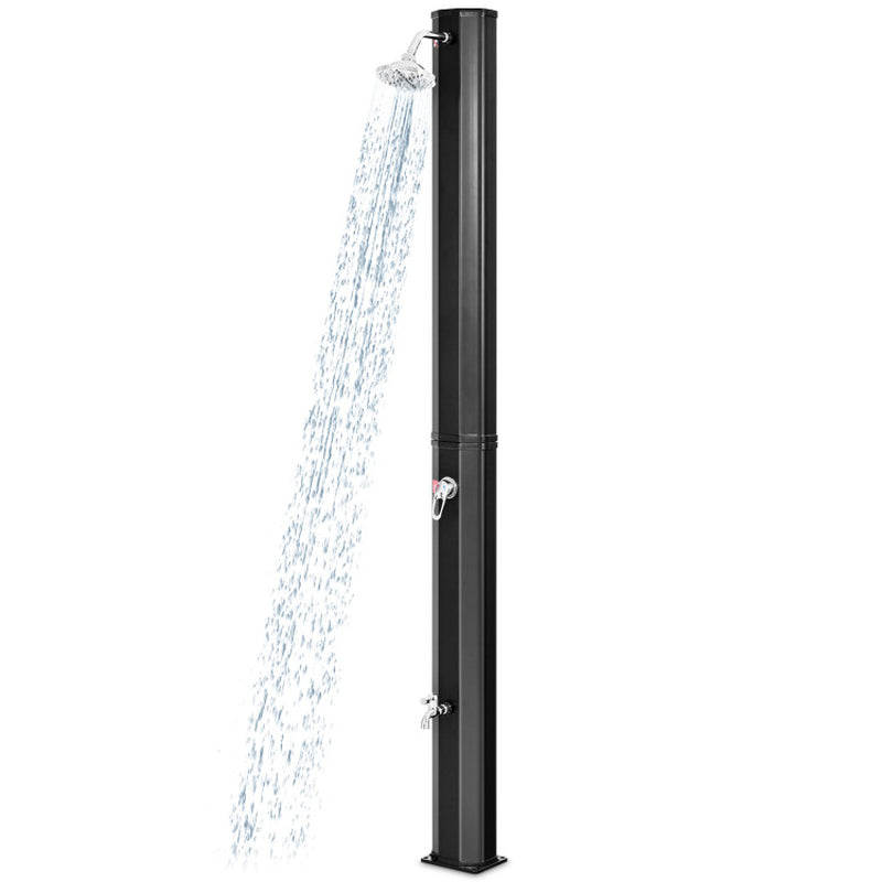 Professional title: "Adjustable Outdoor Solar Heating Shower Head with 7.2 Feet Height"