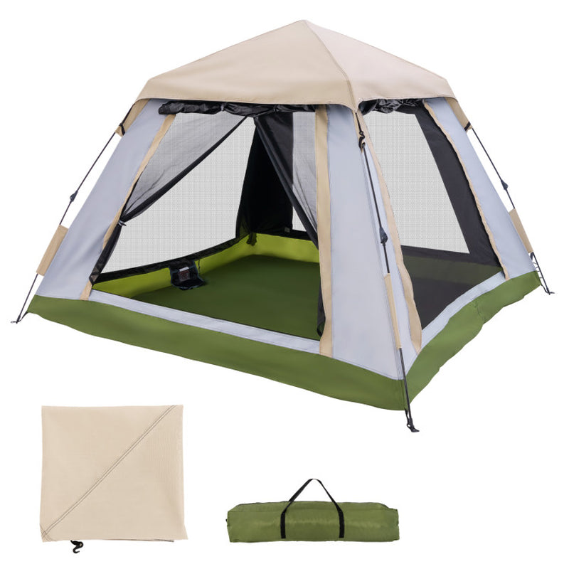 Professional title: "Spacious Instant Pop-Up Camping Tent for 2-4 People with Detachable Rainfly"