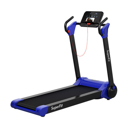 2.25 HP Electric Motorized Folding Running Treadmill Machine with LED Display-Navy