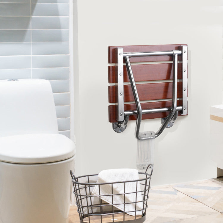 Wall-Mounted Foldable Shower Seat Bench