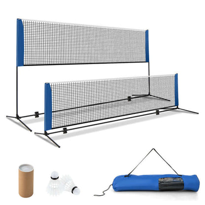 10/14 Feet Adjustable Badminton Net Stand with Portable Carry Bag