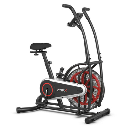 Upright Air Bike with Unlimited Resistance-Black