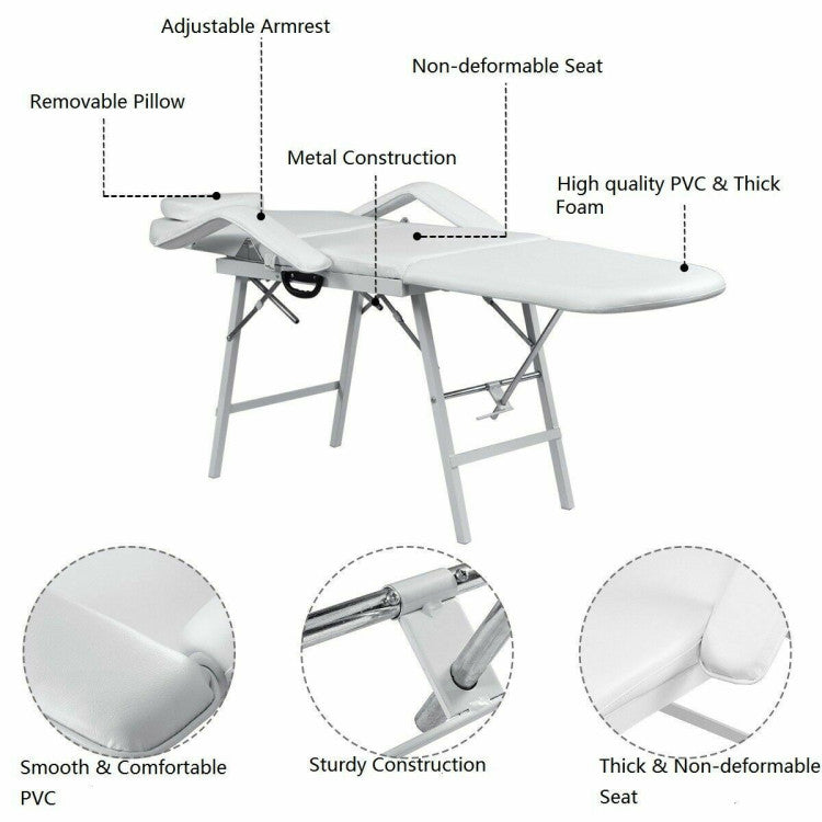 73-Inch Portable Tattoo Salon and Facial Bed Massage Table