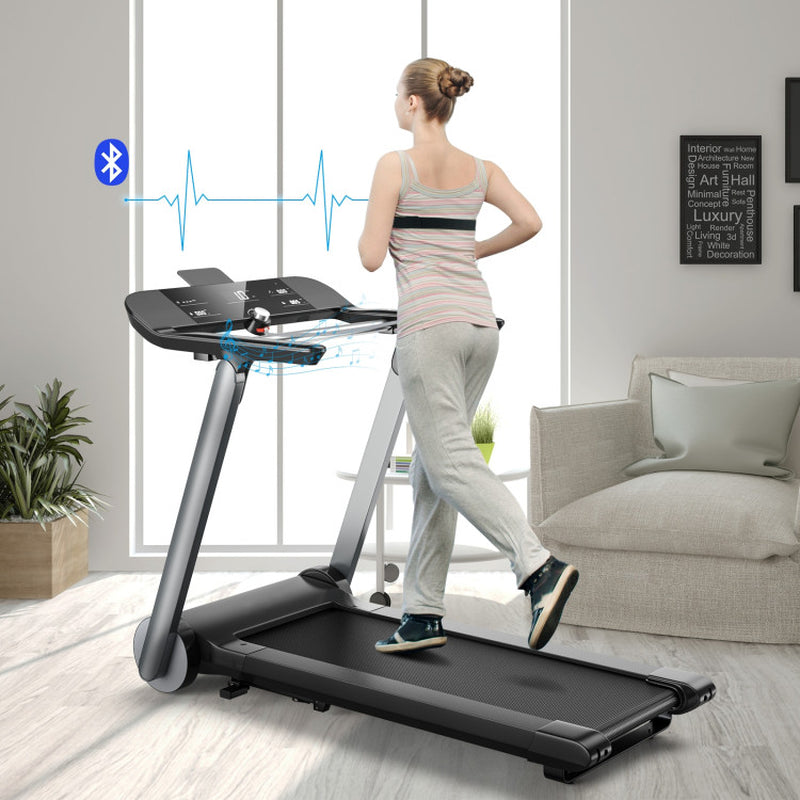 Italian Designed Folding Treadmill with Heart Rate Belt and Fatigue Button