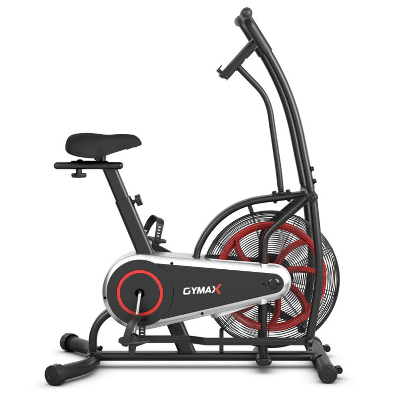 Upright Air Bike with Unlimited Resistance-Black