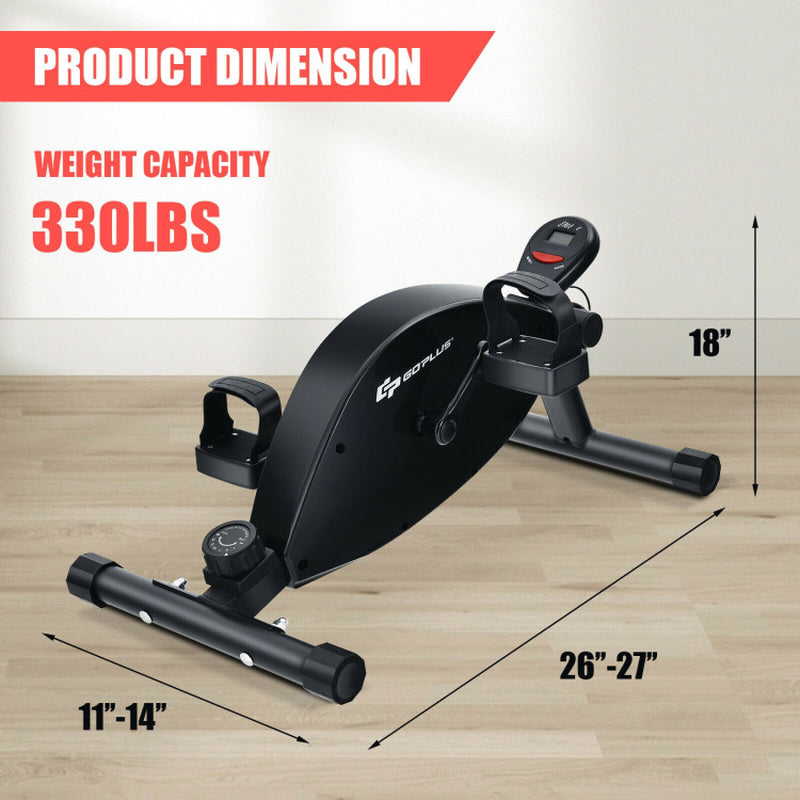 Portable under Desk Bike Pedal Exerciser with Adjustable Magnetic Resistance