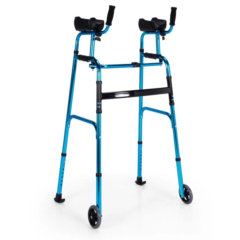 Rolling Walker with Adjustable Height, Seat, and Armrest Pad