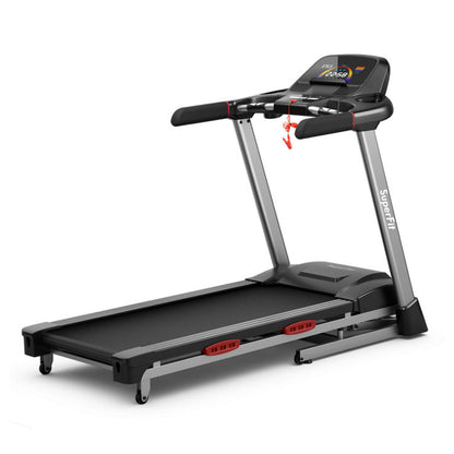 4.75 HP Folding Treadmill with Auto Incline and 20 Preset Programs-Black