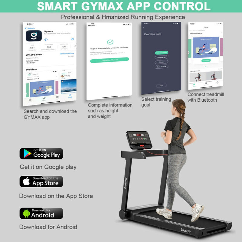 2.25 HP Electric Treadmill Running Machine with App Control