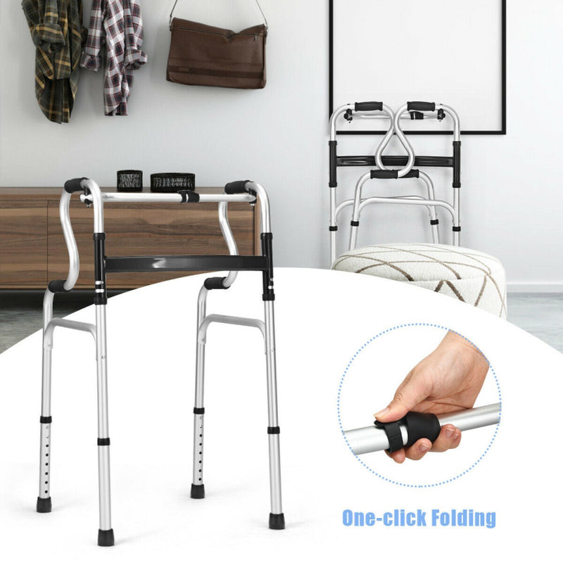 Aluminum Folding Walker with One-Button Operation