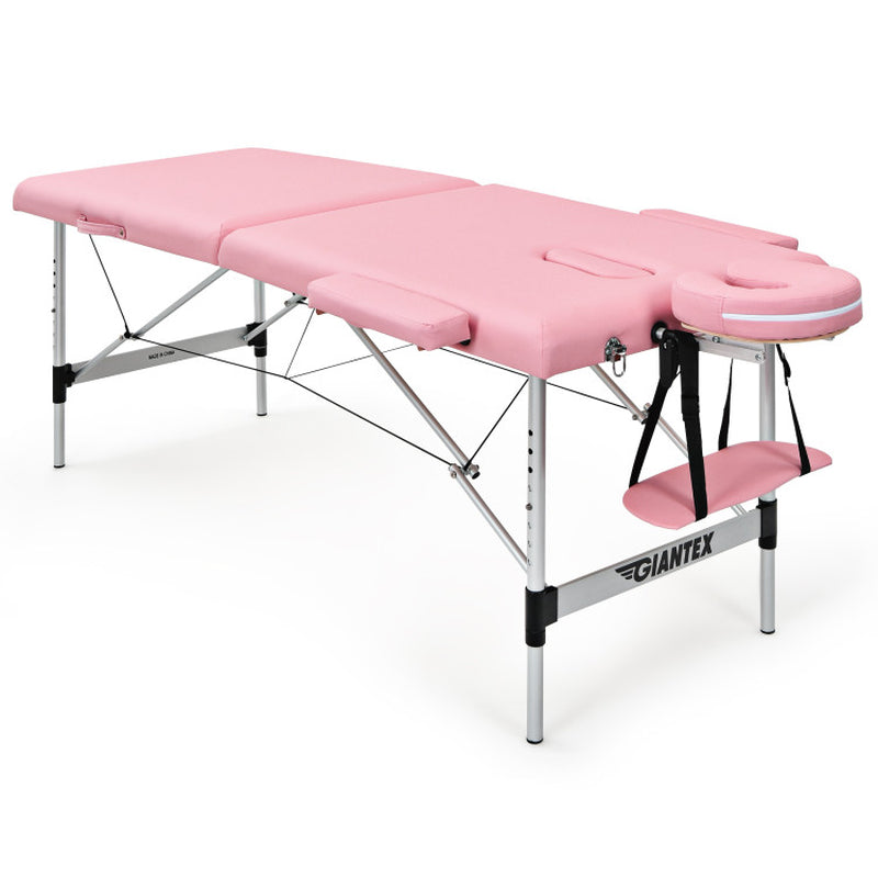 84-Inch Portable Adjustable Massage Bed with Carry Case for Facial Salon Spa in Black