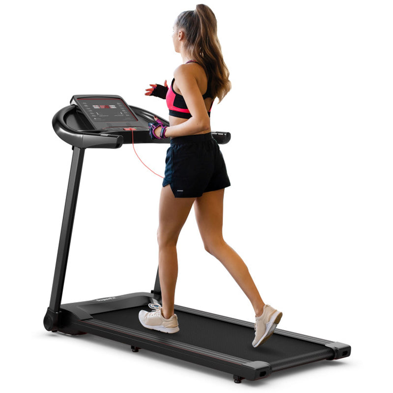 2.25HP Electric Folding Treadmill with HD LED Display and APP Control Speaker